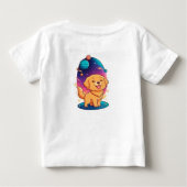 🐶🌌 ゴールデンパピー宇宙ナースリーTシャツ ✨⭐ ベビーTシャツ (裏面)