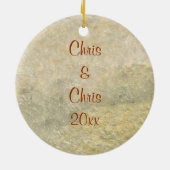 ゴールデンパラセラウルス化石トリロバイト車輪 セラミックオーナメント (裏面)