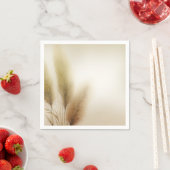 ゴールデンパンパスグラスボヘミアンボホ結婚ズ スタンダードカクテルナプキン (インサイチュ)