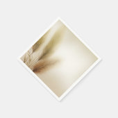 ゴールデンパンパスグラスボヘミアンボホ結婚ズ スタンダードカクテルナプキン (角)