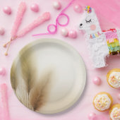 ゴールデンパンパスグラス ボヘミアンボホウェディング ペーパープレート (パーティー)