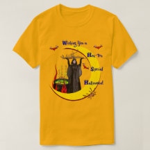 ゴールデンパンプキユニセックスン(ハロウィーンTシャツ)