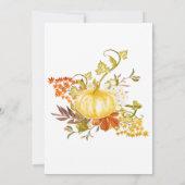 ゴールデンパンプキンと紅葉 招待状 (裏面)