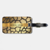 ゴールデンパーソナライズされたキリンのスキンラゲッジレザー ラゲッジタグ (裏面横)