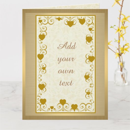 ゴールデンパーソナライズされたグリーティングカード カード (黄色い花)