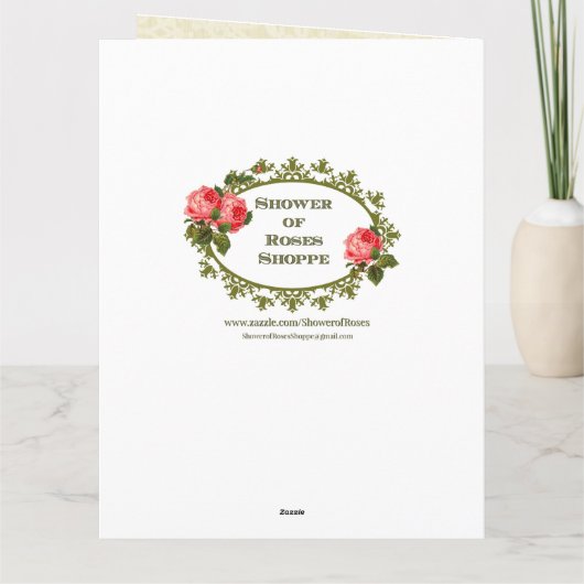 ゴールデンパーソナライズされたグリーティングカード カード (裏面)