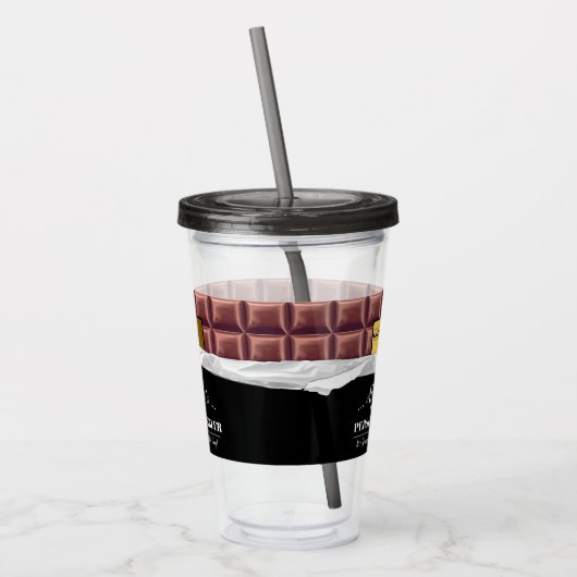 ゴールデンパーソナライズされたチケットチョコレートバー アクリルタンブラー (左)