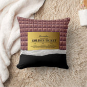 ゴールデンパーソナライズされたチケットチョコレートバー クッション (ブランケット)