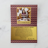 ゴールデンパーソナライズされたチケットチョコレート誕生日 カード (内部)