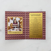 ゴールデンパーソナライズされたチケットチョコレート誕生日 カード (内部)