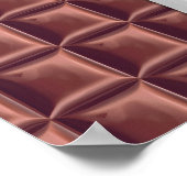 ゴールデンパーソナライズされたチケットチョコレート誕生日 ポスター (角)