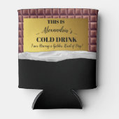 ゴールデンパーソナライズされたチケットチョコレート 缶クーラー (正面)