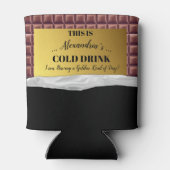 ゴールデンパーソナライズされたチケットチョコレート 缶クーラー (裏面)