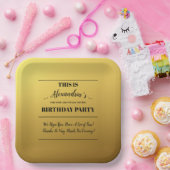 ゴールデンパーソナライズされたパーティー ペーパープレート (パーティー)