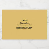 ゴールデンパーソナライズされたパーティー リキュールボトルラベル (シングルラベル)