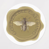 ゴールデンパーソナライズされたビーフェイクワックスシールラベル ラベル (デザイン1)