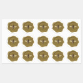 ゴールデンパーソナライズされたビーフェイクワックスシールラベル ラベル (シート)