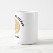 ゴールデンパーソナライズされたピックル金ゴールドピックボールグリッター コーヒーマグカップ (中央)