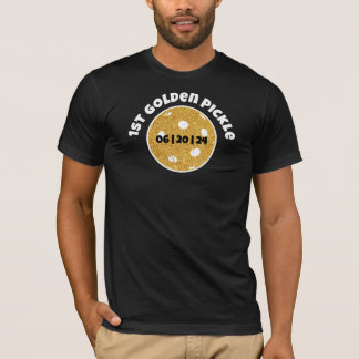 ゴールデンパーソナライズされたピックル金ゴールドピックボールグリッター Tシャツ