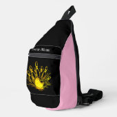 ゴールデンパーソナライズされたボーリングチームデザイン スリングバッグ (右コーナー)