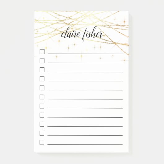 ゴールデンパーソナライズされたライト一覧 ポストイット (正面)