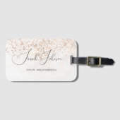 ゴールデンパーソナライズされたレインネーム/ラゲージタグ ラゲッジタグ (正面横)