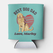 ゴールデンパーソナライズされたレトリエバードッグパパカスタム文字 缶クーラー (正面)