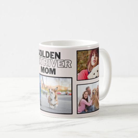 ゴールデンパーソナライズされたレトリエバーママママグ – カスタムマグ コーヒーマグカップ (正面右)