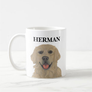 ゴールデンパーソナライズされたレトリエバー犬 コーヒーマグカップ