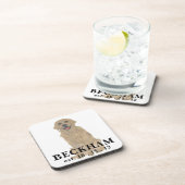 ゴールデンパーソナライズされたレトリバー犬の飲料海岸 コースター (右側)