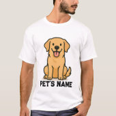 ゴールデンパーソナライズされたレトリバーTシャツの犬の名前 Tシャツ (正面)