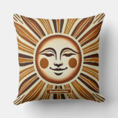 ゴールデンパーソナライズされたヴィンテージボホサンギフト クッション (裏面)