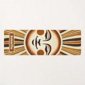 ゴールデンパーソナライズされたヴィンテージボホサンギフト ヨガマット (正面(横))