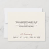 ゴールデンパーソナライズされた紅葉 サンキューカード (裏面)