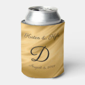 ゴールデンパーソナライズされた結婚ズの缶クーラー 缶クーラー (缶正面)