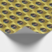 ゴールデンパーソナライズされた誕生日、4枚 ラッピングペーパー (角)