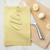 ゴールデンパーチメント最高のパパエバー キッチンタオル (四つ折り)