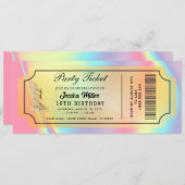 ゴールデンパーティチケット招待状 招待状 (正面/裏面)