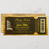 ゴールデンパーティチケット招待状 招待状 (正面/裏面)