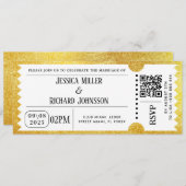 ゴールデンパーティチケット招待状 招待状 (正面/裏面)