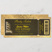 ゴールデンパーティチケット招待状 招待状 (正面/裏面)