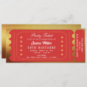 ゴールデンパーティーチケット招待状 招待状 (正面/裏面)