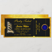 ゴールデンパーティーチケット招待状 招待状 (正面/裏面)