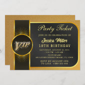 ゴールデンパーティーチケット招待状 招待状 (正面/裏面)