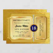 ゴールデンパーティーチケット招待状 招待状 (正面/裏面)