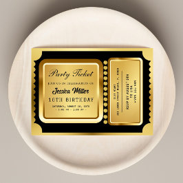 ゴールデンパーティーチケット招待状 招待状