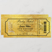ゴールデンパーティーチケット招待状 招待状 (正面/裏面)