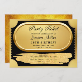 ゴールデンパーティーチケット招待状 招待状