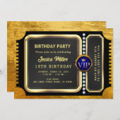 ゴールデンパーティーチケット招待状 招待状 (正面/裏面)