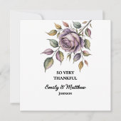 ゴールデンパープルバラデザイナーサンキューカード サンキューカード (正面)